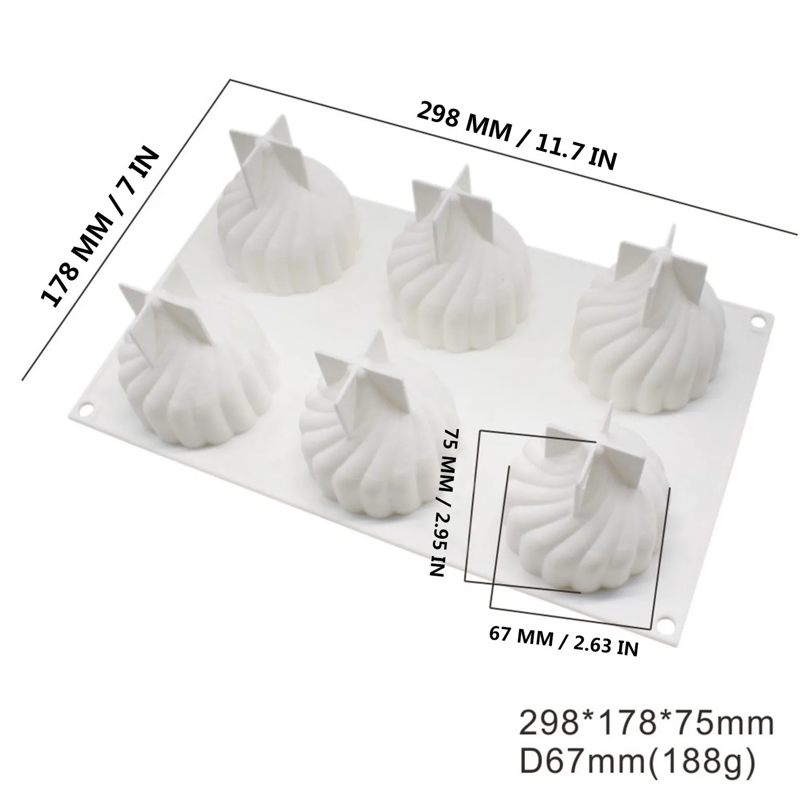 1pc6 даже силиконовая форма для выпечки в форме цветка Вихрь шоколадные конфеты