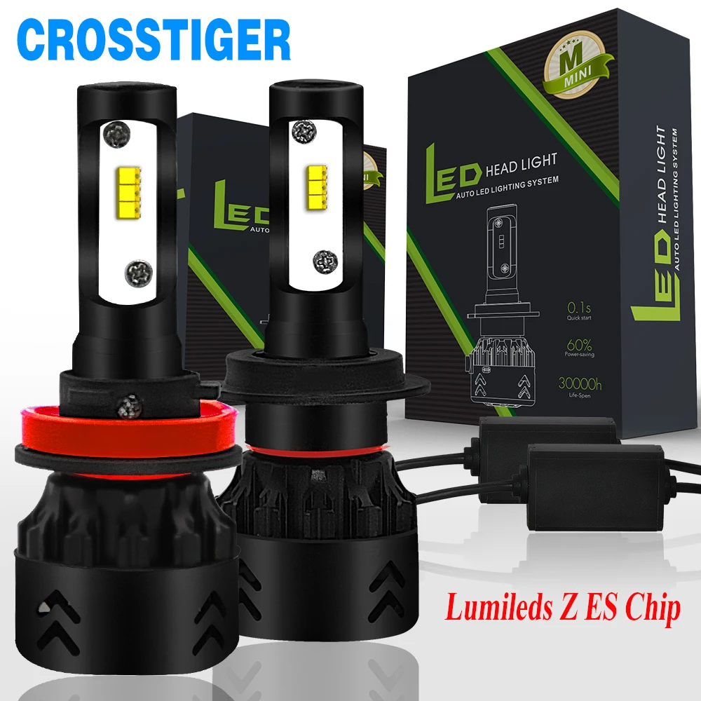 

Автомобильные светодиодные лампы ZES H7 H4, супер яркие Автомобильные светодиодные лампы с ZES чипом H11 Светодиодный H8 9006 HB4 H1 HB3 9005 H9 6000K