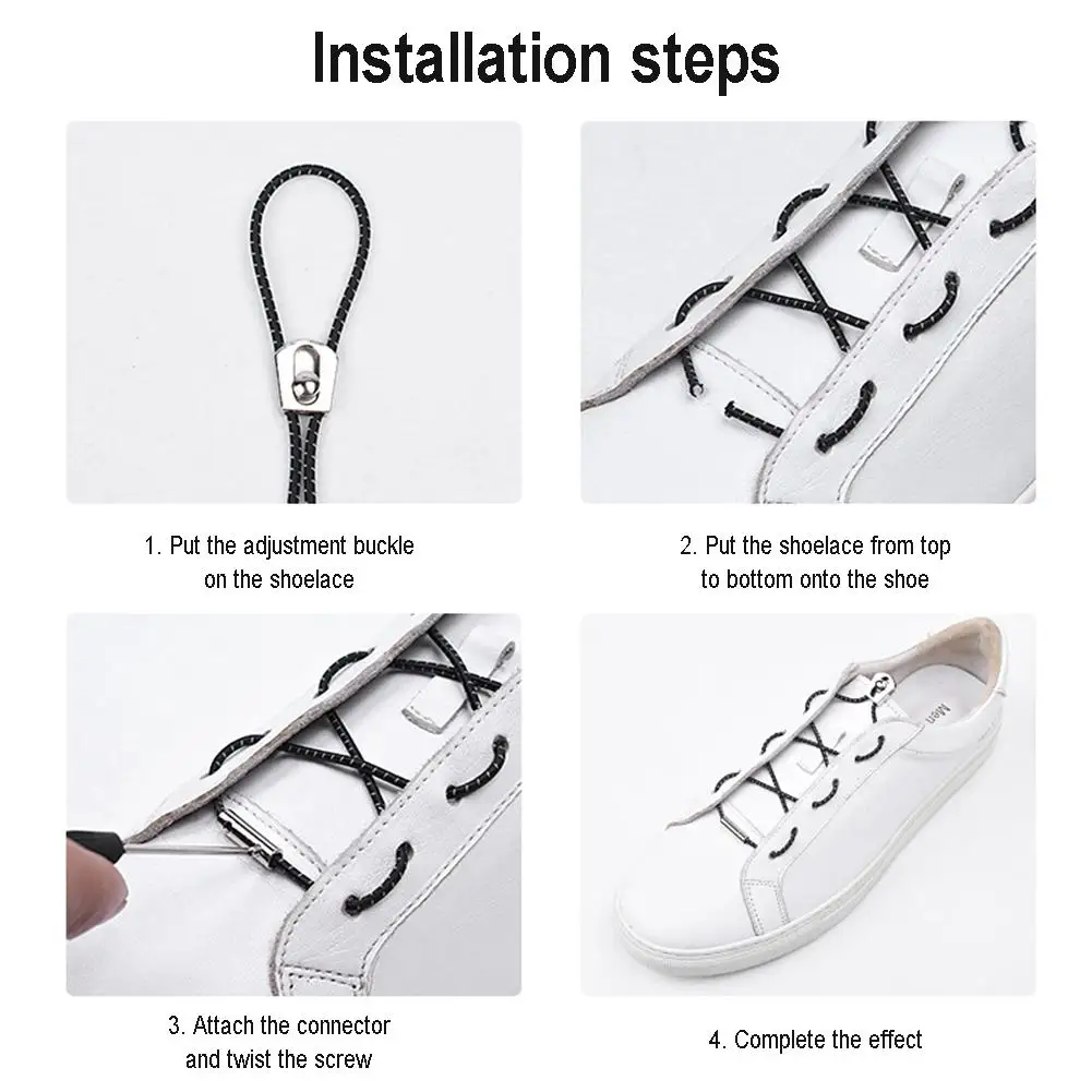

Shoe Laces One Size Fits All Shoesof No Tie Elastic Shoelaces For Sports And Outdoor Activities