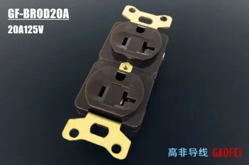 

GAOFEI BRO-D20A HIFI audio 20A / 125V pure copper American standard power outlet