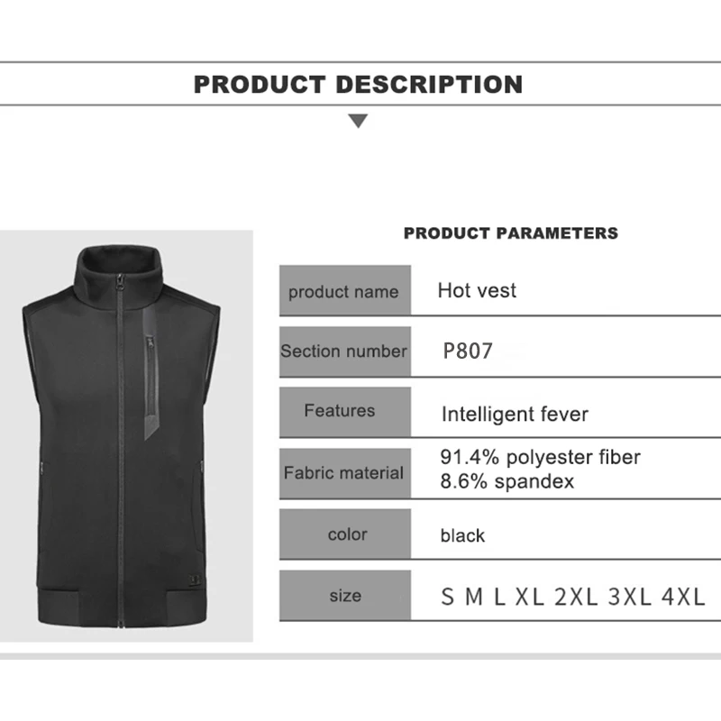 PARATAGO Hot Sale USB Infrared Men Heating Vest Winter Cold Warm Electric Women Heated Sports Battery Jacket P8128 | Спорт и