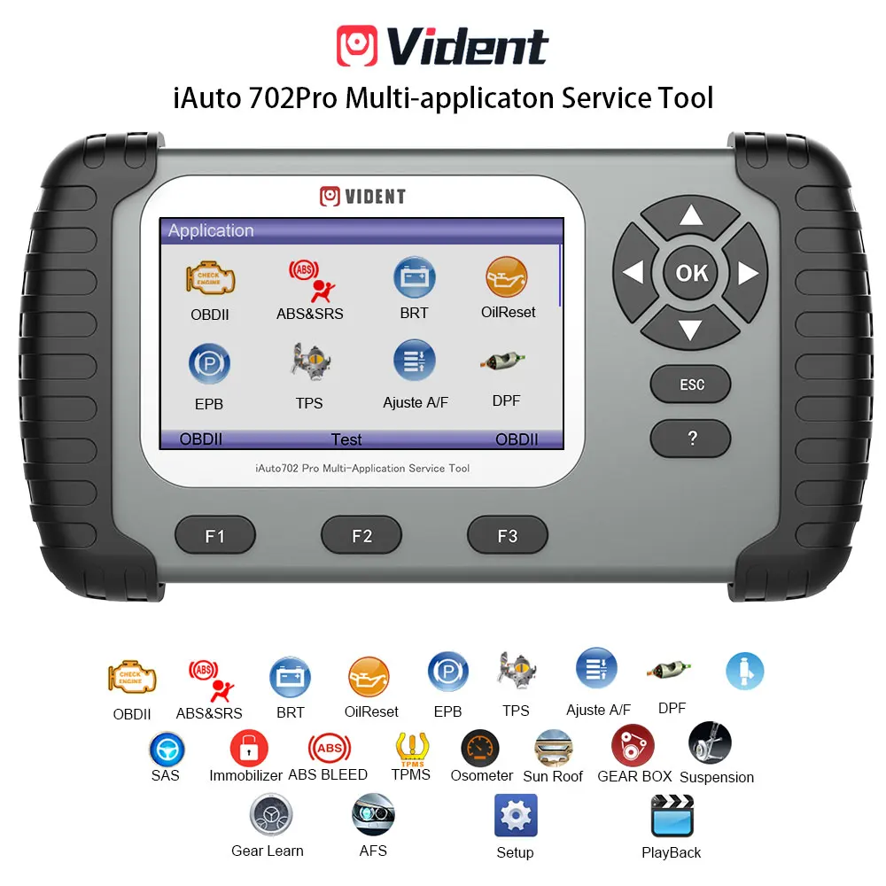 VIDENT iAuto 702 Pro мульти-аппликатор сервисный Инструмент поддержка ABS/SRS/EPB/DPF iAuto702 Pro