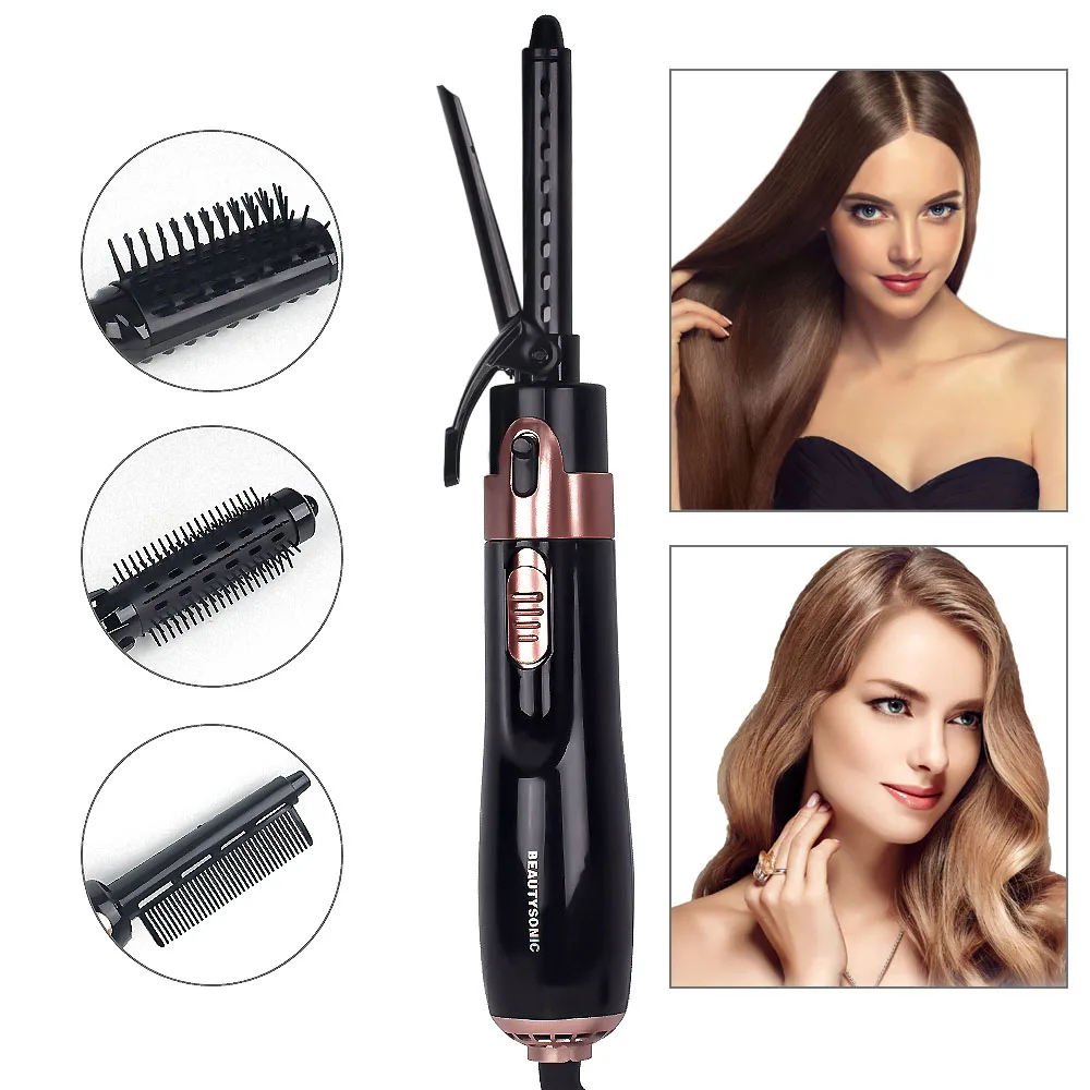 4 в 1 Электрический Выпрямитель для волос щетка завивки женщин и мужчин