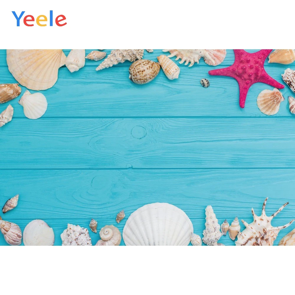 Фотофоны Yeele для студийной фотосъемки с изображением голубых деревянных досок