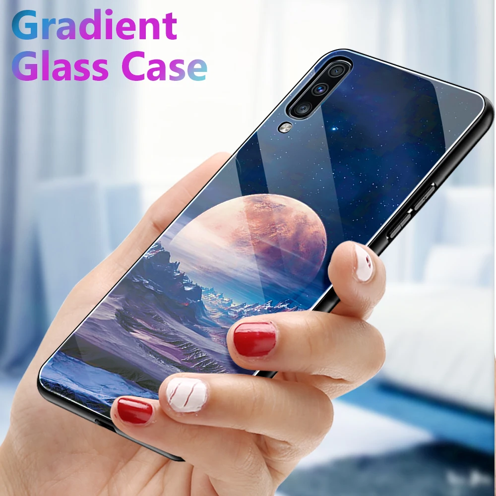 Чехол из закаленного стекла для телефона samsung A10 A20 A30 A50 A70 Galaxy A7 2018 S10 S9 S8 J4 J6 плюс S10E