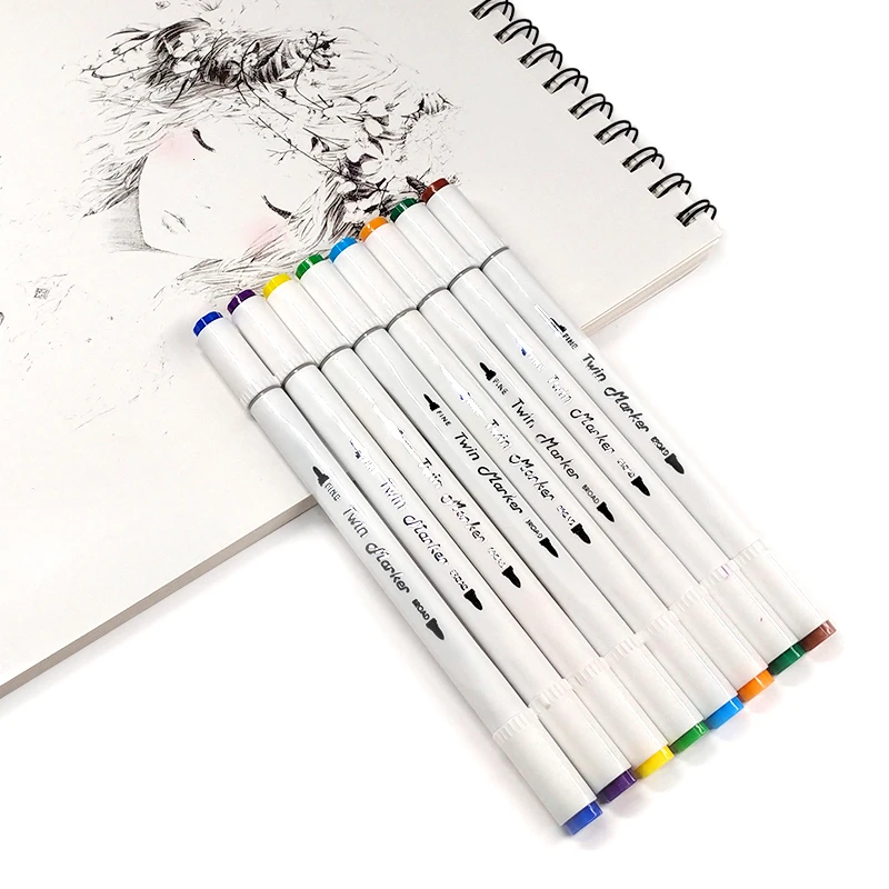 1 предмет aquarelle Кисточки Touch Новый 168 Цвета twin маркер 80 5 типов Фломастеры для