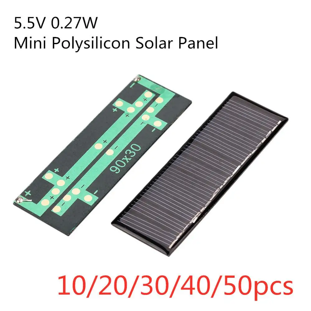 10/20 Вт 30 40/50 солнечных батарей 5 V 0 27 W Панели солнечные мини поликремниевые