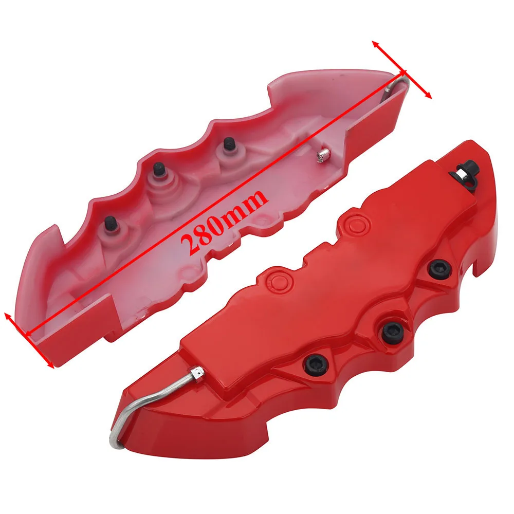 Plastic Red L Передний Задний авто Универсальный 190 мм 240 мм 280 мм алюминиевый диск тормозной комплект крышек тормозного суппорта грузовика 3D ABS пластик красный тормозной суппорт крышка - Цвет: Plastic Red L