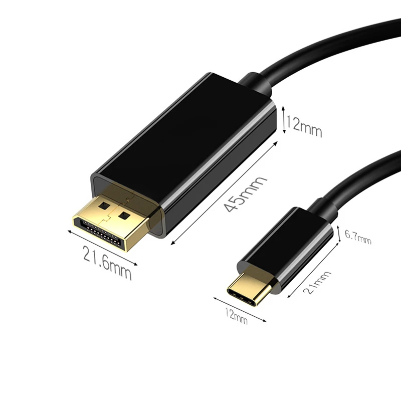 1pc Professional USB-C to DisplayPort Cable Adapter 4K 60Hz USB 3.1 Type C DP HD for Connecting Laptop Desktop | Электроника