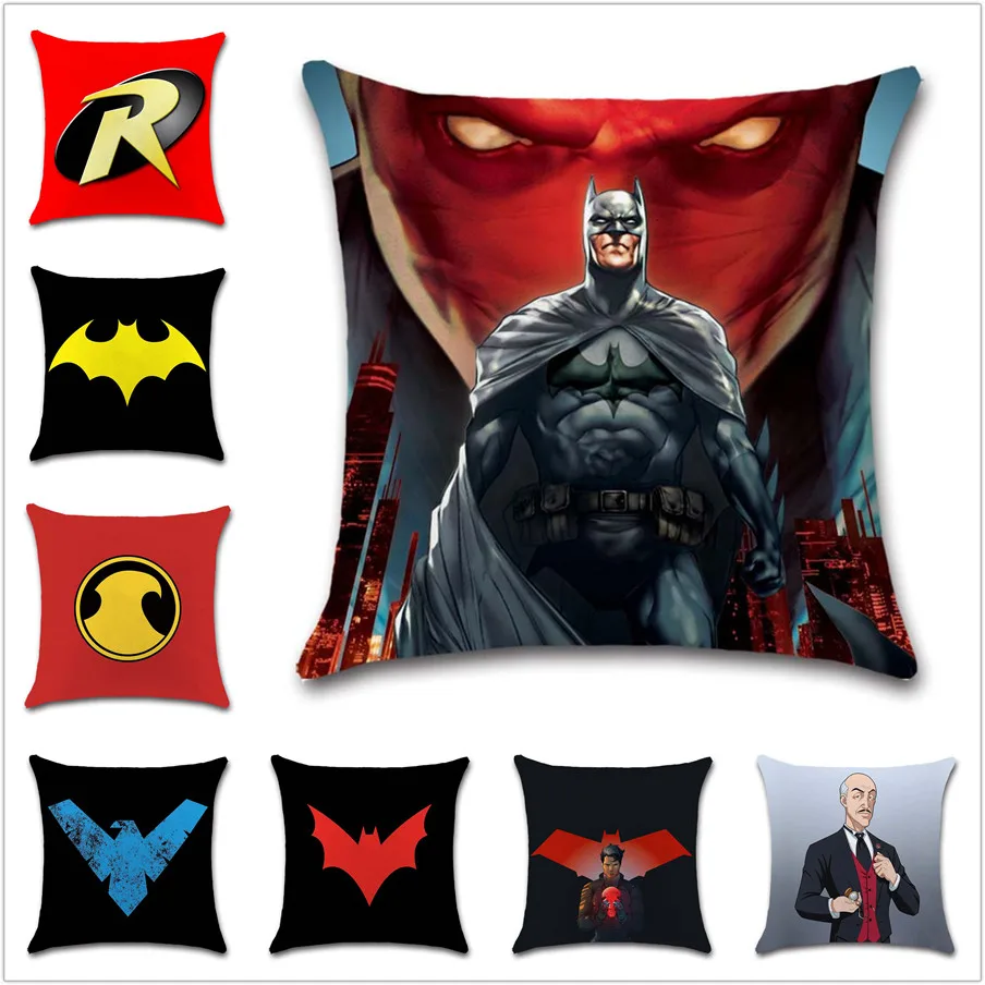 Бэтмен семья летучая мышь женщина девушка Робин Логотип Знак наволочка