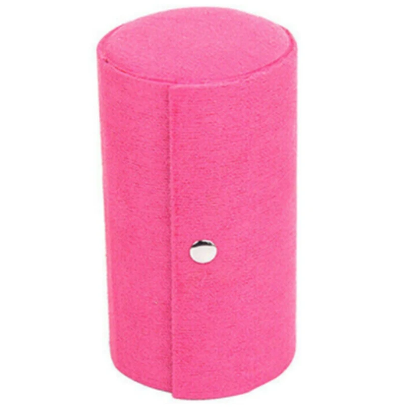 2x 3 Layers Jewelry Box 360 Degree Rotating Storage Round Earring Necklace Ring Organizer Holder Case Purple & Rose Red | Дом и сад