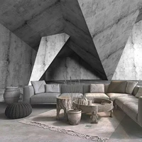 custom any size gray cement wall 3d extended space mural wallpaper for bedroom restaurant living room decoration wall painting