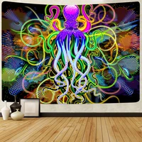 simsant psychedelics octopus tapestry whales with sea animal decor beach towel wall hanging tapestries for living room decor