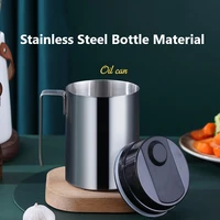 304 stainless steel oil can automatic opening and closing lid oil bottle household seasoning bottles gravy boats tableware