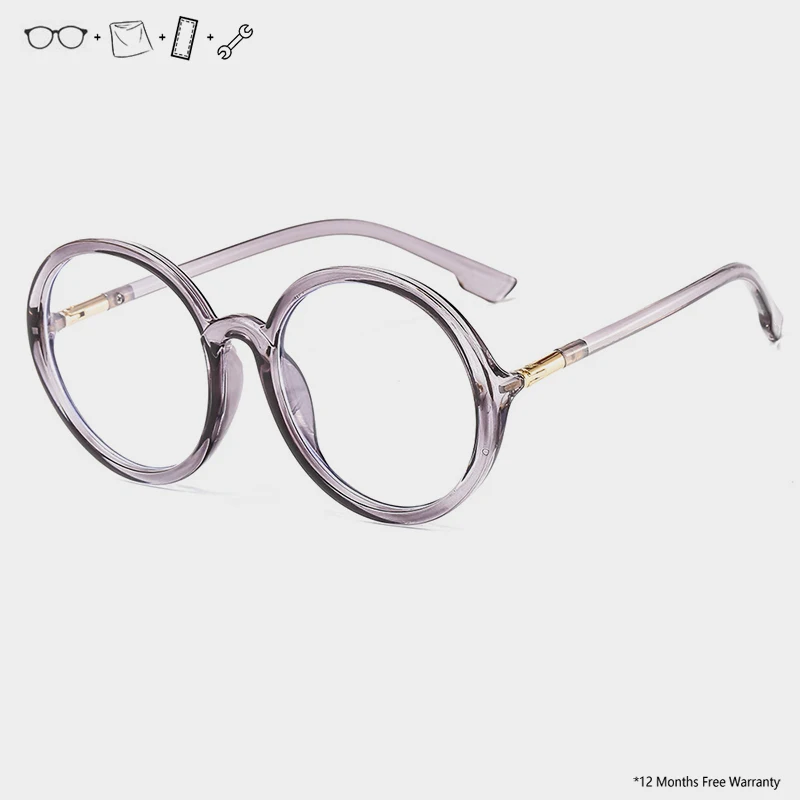 ZT прозрачные круглые очки в оправе женские Uv400 поддельные Lunette De Vue Femme против