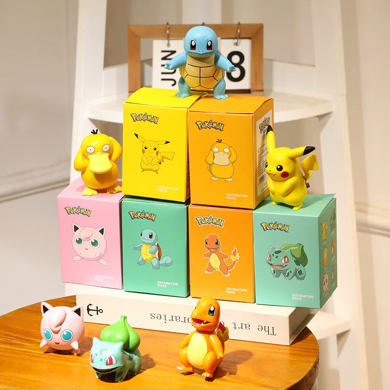 

Оригинальный Покемон 6 моделей Пикачу чармандер психоутка Сквиртл джигбуффай Бульбазавр Аниме Фигурки игрушки рождественские подарки, кук...