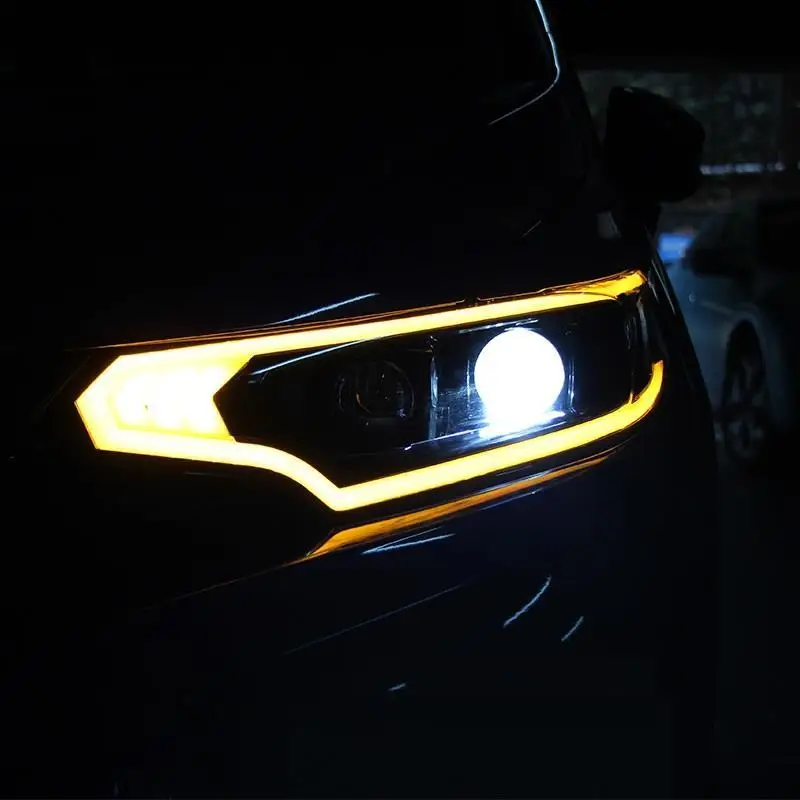 Drl Cob автомобилей Neblineros Led Para Авто Assessoires фары передние противотуманные задние Автомобильные фары в сборе 15 16 17 для Honda Fit