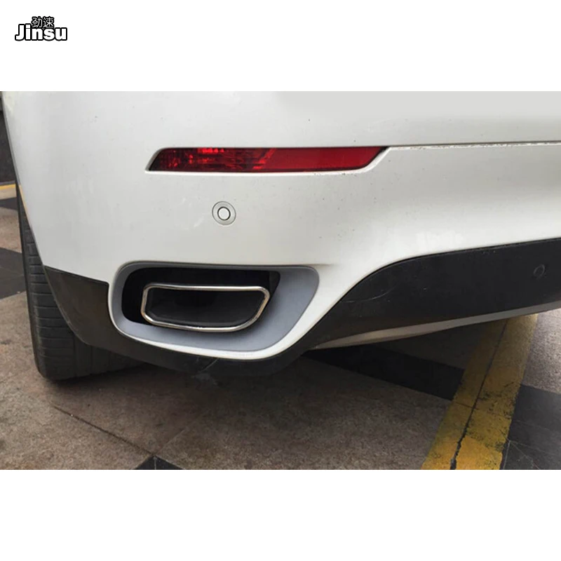 PP пластиковый праймер автомобиля выхлопная декоративная рамка для BMW X6 2008 - 2013 E71