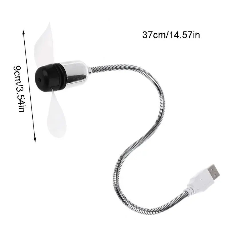 

Flexible USB Fan Air Cooling Cooler For Laptop Desktop PC Computer USB Charger