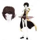 Хаоса аниме дазай Осаму парика, устойчивая к высоким температурам короткий-коричные вьющиеся синтетические волосы Косплэй к костюмам + парик Кепки Косплэй