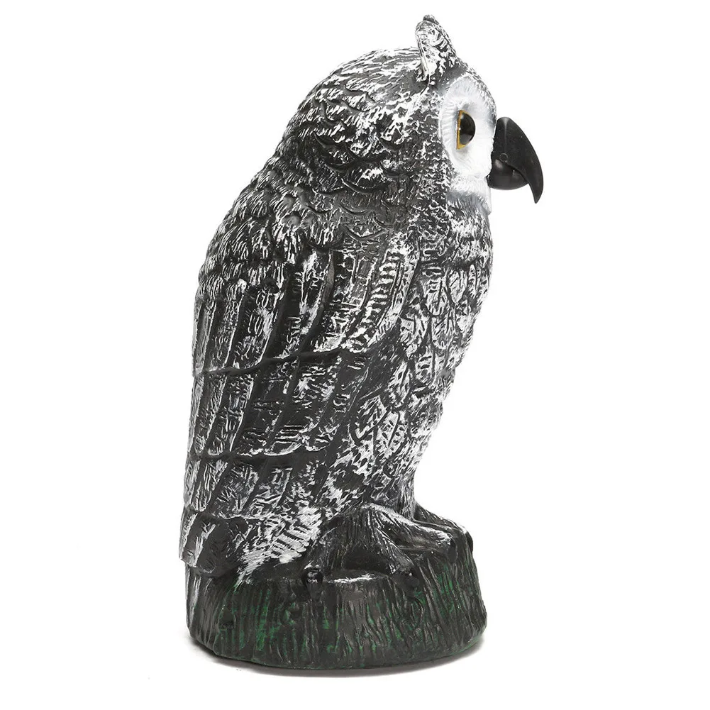 

Fake Owl Decoy Hunting Deterrent Bird Cat Crow Scarer Repeller for Garden VJ-Drop