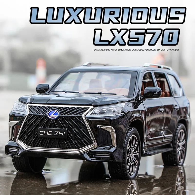 

1:24 Lexus LX570 Diecast Alloy Car Model Collectible Diecasts Boy Birthday Present Pull Back Die cast Toys Vehicles for Children