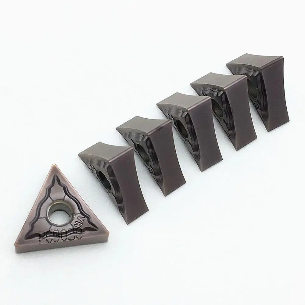 KORLOY-cuchillas de acero inoxidable de carburo para herramientas de torneado exterior, 100% de alta calidad, TNMG160404 TNMG160408 HA PC9030, 10 Uds.