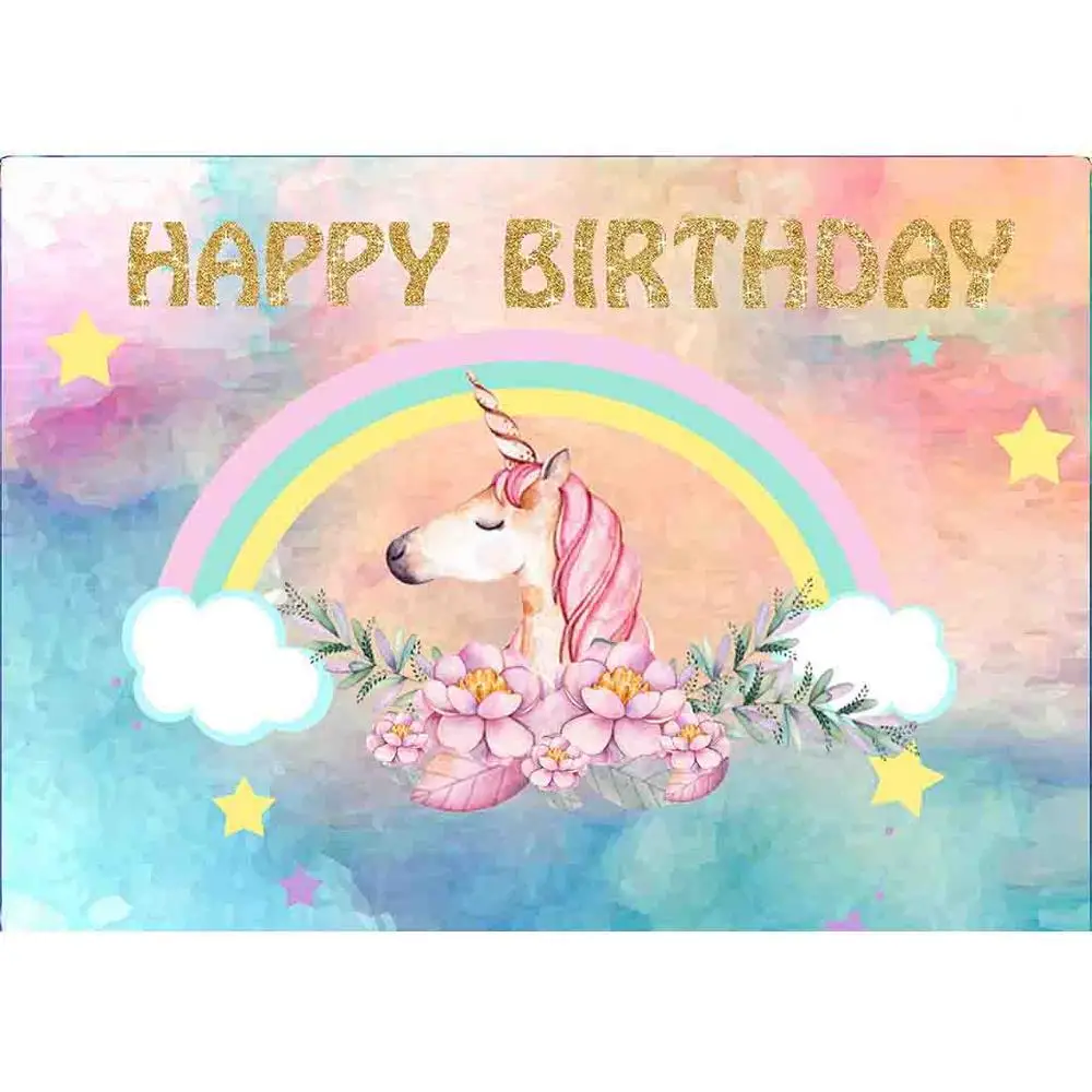 

ZHISUXI Vinyl Custom Photography Prop Children and Happy birthday theme Photo Studio Background NY2-625866