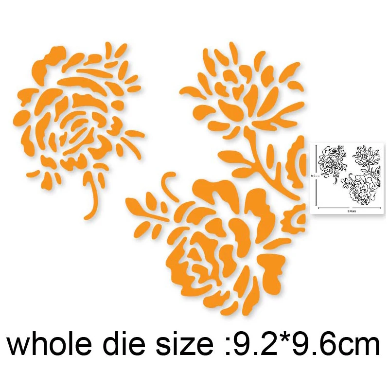 

Flowers Background Frame Metal Cutting Dies for DIY Scrapbooking Photo Album Decor Embossing Paper Card Crafts Die Cut 2020