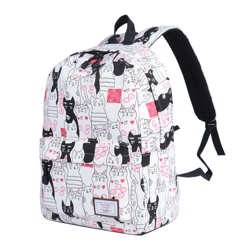 Модный школьный рюкзак для подростков девочек с цветочным принтом Женский