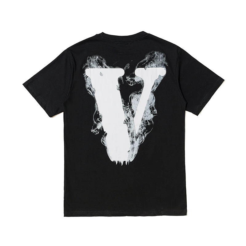 Classic Vlone Short-sleeved Female Couple Loose Street Hip-hop Big V Trend T-shirt Men's Cotton Round Neck 054