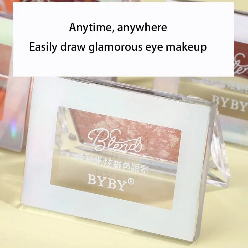 Модные тени для век 6 цветов прессованный блеск макияж продукт мерцающий один