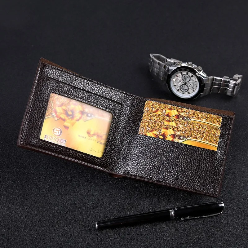 

New card wallet Casual Wallet for Men Thin Male Wallet Multi-card Purse Coin Bag Vintage Men Short Wallet portefeuille homme