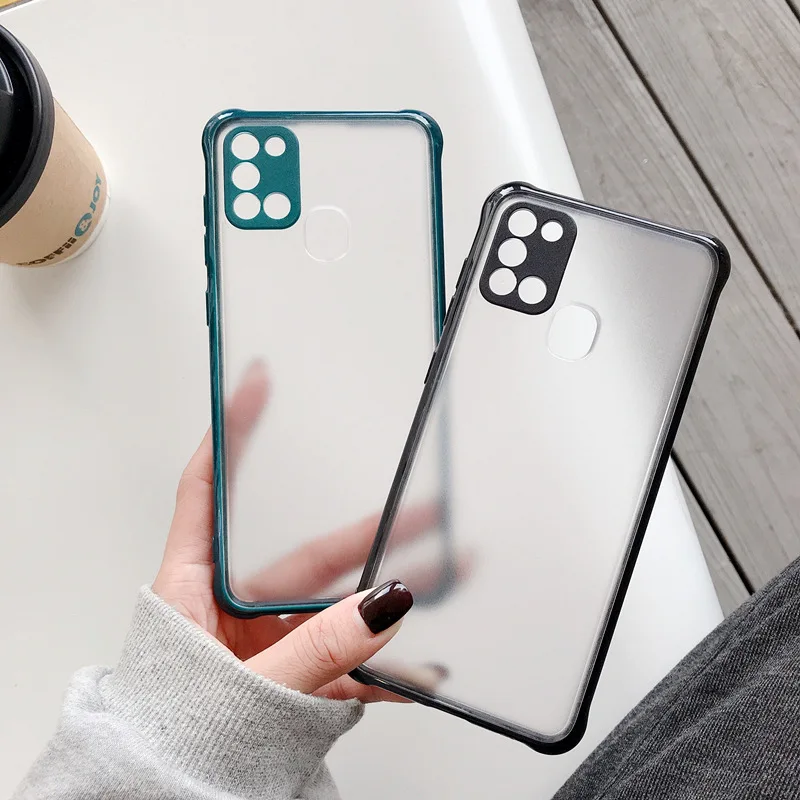 

Shockproof Matte Silicone Phone Case For Samsung Galaxy S 21 20 FE Plus Ultra Cover For Galaxy A 52 72 12 32 Back Coque Fundas