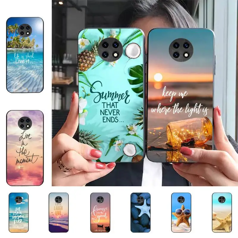 

Summer Beach Scene at Sunset on sea Palm Tree Phone Case For Redmi 9 5 S2 K30pro Silicone Fundas for Redmi 8 7 7A note 5 5A
