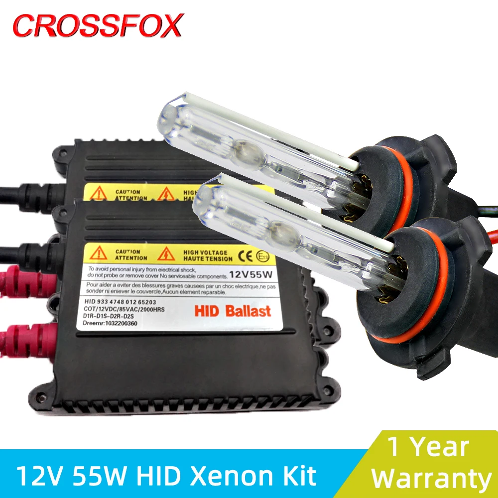 

CROSSFOX 55W DC H7 Xenon Light h4 HID H11 H3 H1 Auto Lamp Ignition unit block Ballast Headlight Conversion kit 3000K 6000K 8000K