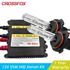 Ксеноновый светильник CROSSFOX 55 Вт, DC H7, h4, HID H11, H3, H1, блок зажигания, блок балласта, комплект для преобразования фар 3000K, 6000K, 8000K