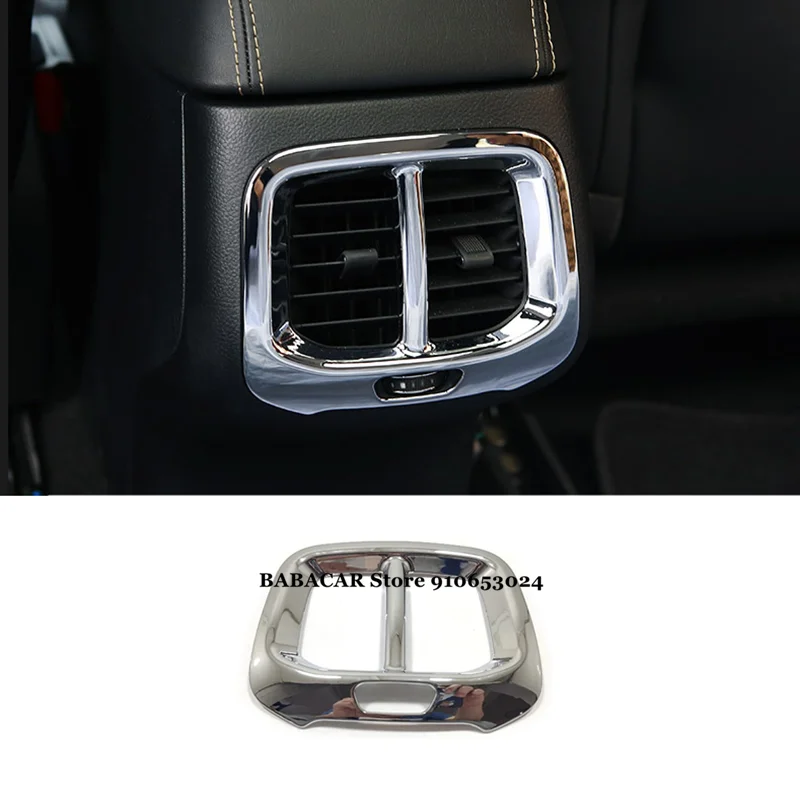 

For Jeep Cherokee KL 2014 15 16 17 18 ABS chrome Car Rear Air Conditioner outlet AC Vent frame Panel Cover Trim Accessories 1pcs