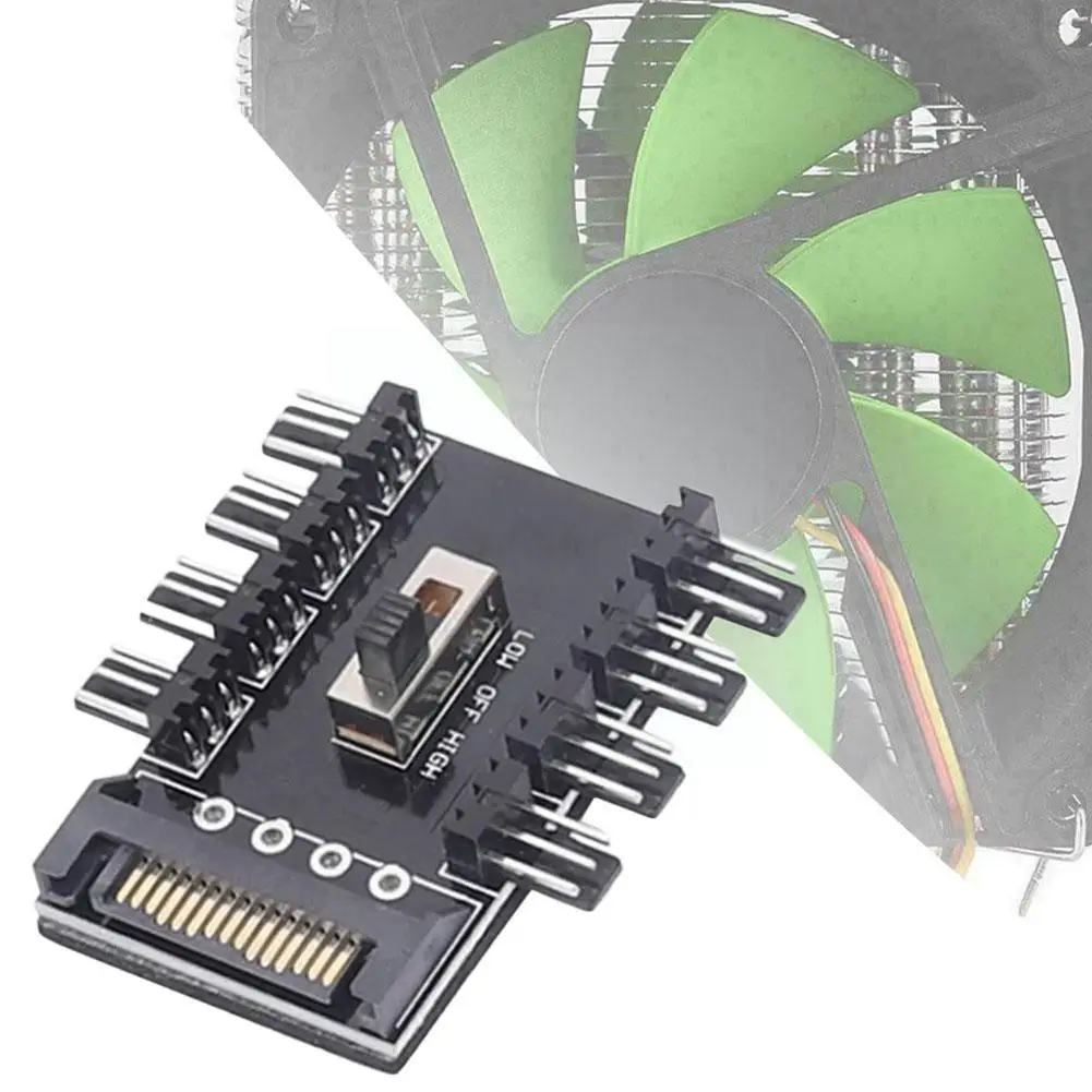 

Radiator Cooling Fan Hub 3-pin 12V Splitter Power Socket HUB Extension Large 3pin/4-pin FAN Interface Cable 4PIN M3X7