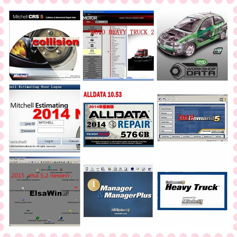 High quality auto repair diagnostic Alldata V10.53 and OD5 software mi..ll 2015 atsg elsawin 1TB HDD usb3.0 FREE SHIP all data | Автомобили