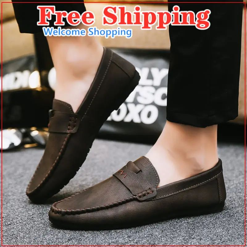 

Korean version of shoes men's fashion trend lazy shoes trend shoes men's casual leather shoes summer breathable men's shoes
