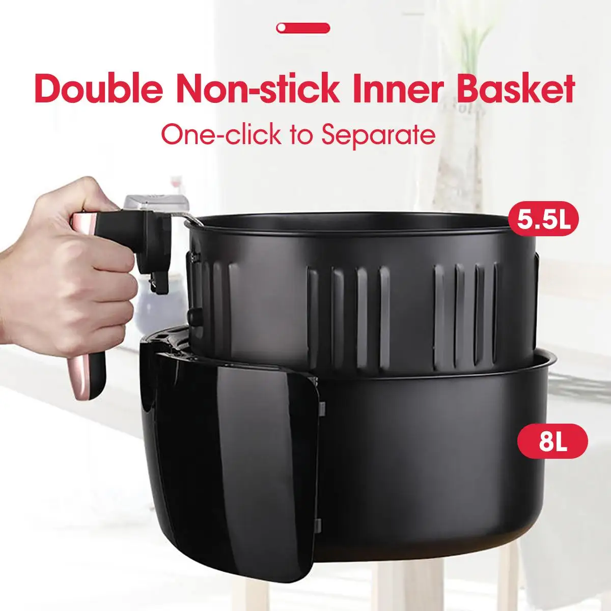 Аэрофритюрница для приготовления блюд без масла дома интеллигентая (ый) 8L