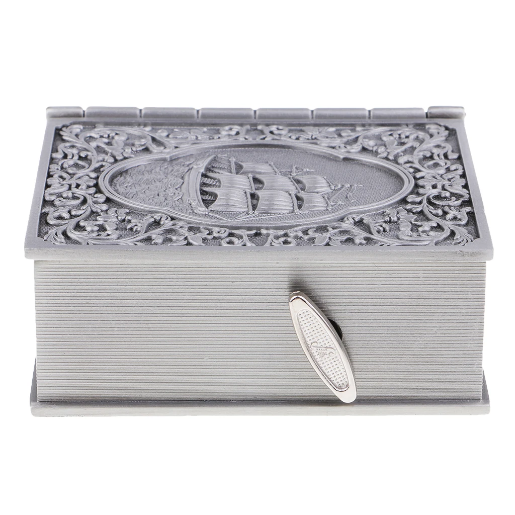 

Collectible Embossed Pattern Wind-up Book shape Music Box Birthday Gift