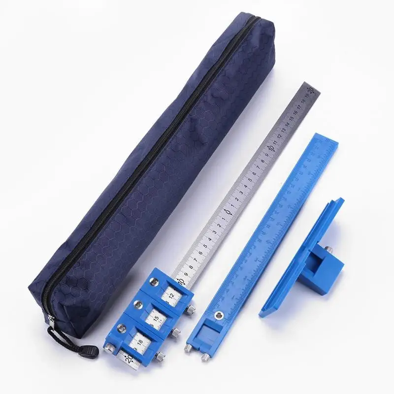 

1PC Adjustable Woodworking Hole Punch Locator Furniture Drilling Hole Guide Dowelling Jig Carpentry Joinery Hand Tools