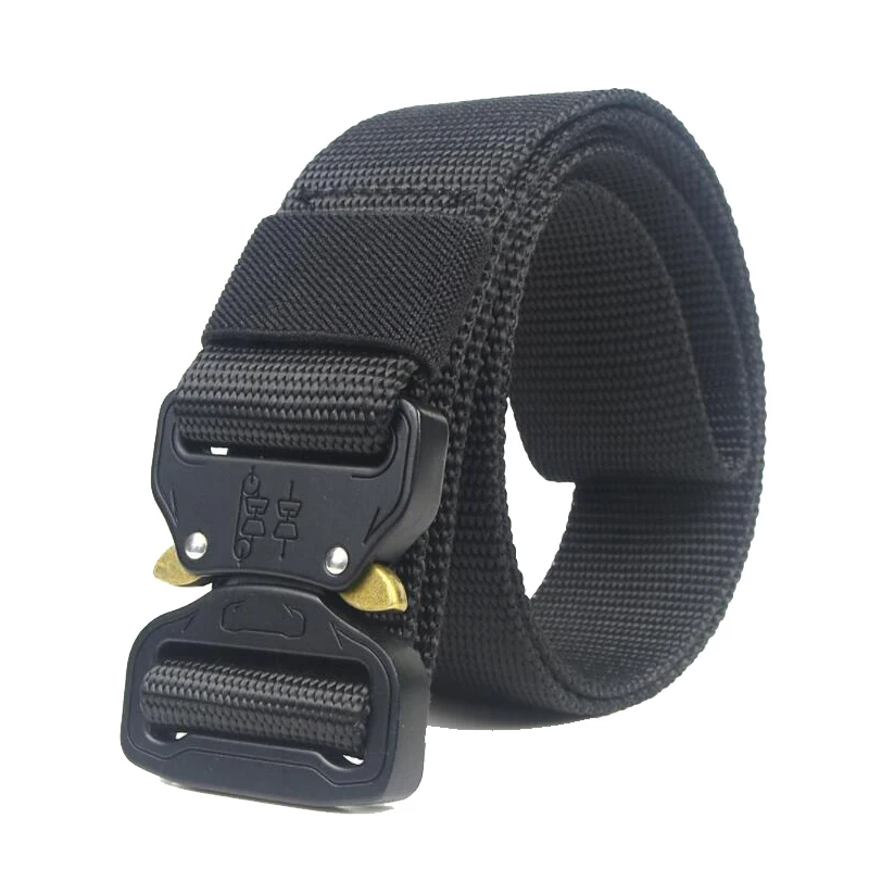 

125cm Army Nylon Tactical Belt Men Adjustable Heavy Duty Military Combat Waist Belts Thicken Metal Hunting Accessories