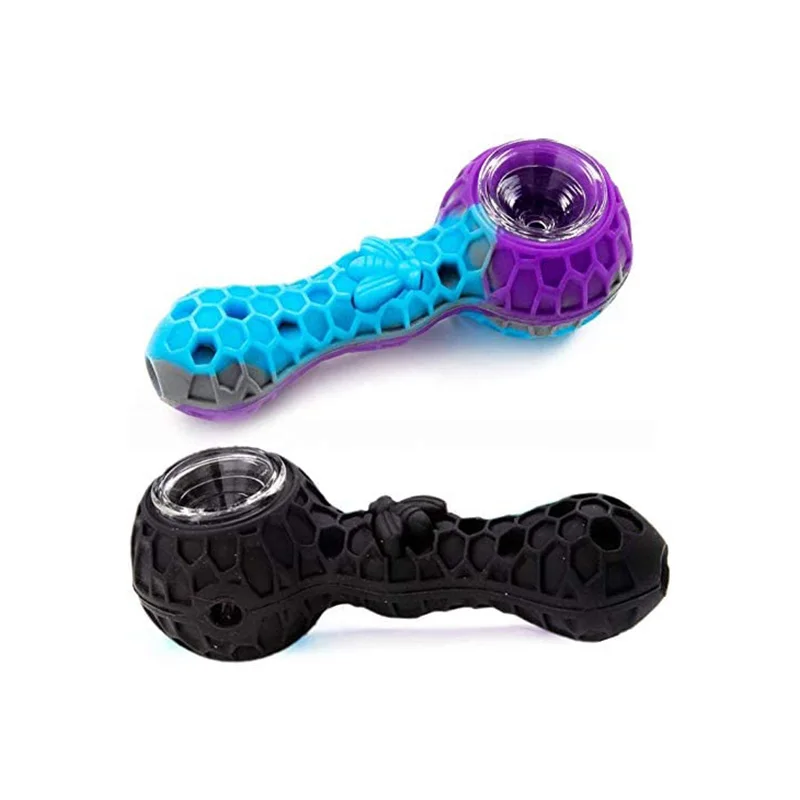 

Табачная трубка для курения, крутой Силиконовый Череп, нехрупкая трубка с кварцевой чашей и инструментом для очистки (2 шт. в упаковке)