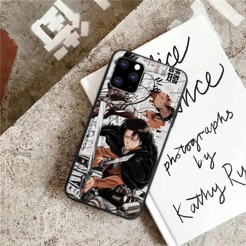 

Anime Attack On Titan Manga Black Silicone Cell Phone Case For IPhone 12 11 Pro Max Xs X Xr 7 8 6 6s Plus 5 5s Se 2020 Cover