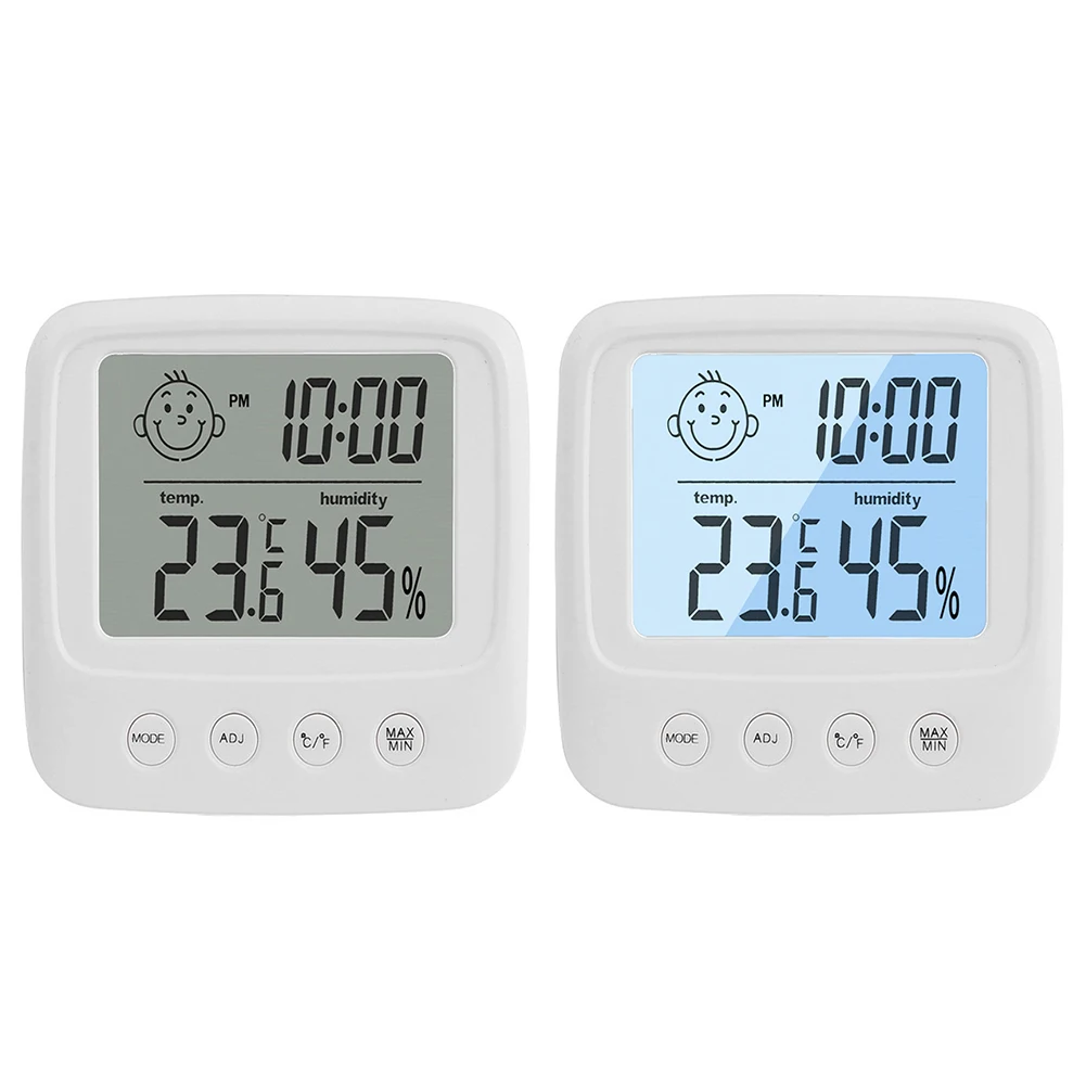 digital temperature humidity clock indoor big lcd electronic thermometer hydrometer meter with stand hygrometer humidity gauge free global shipping