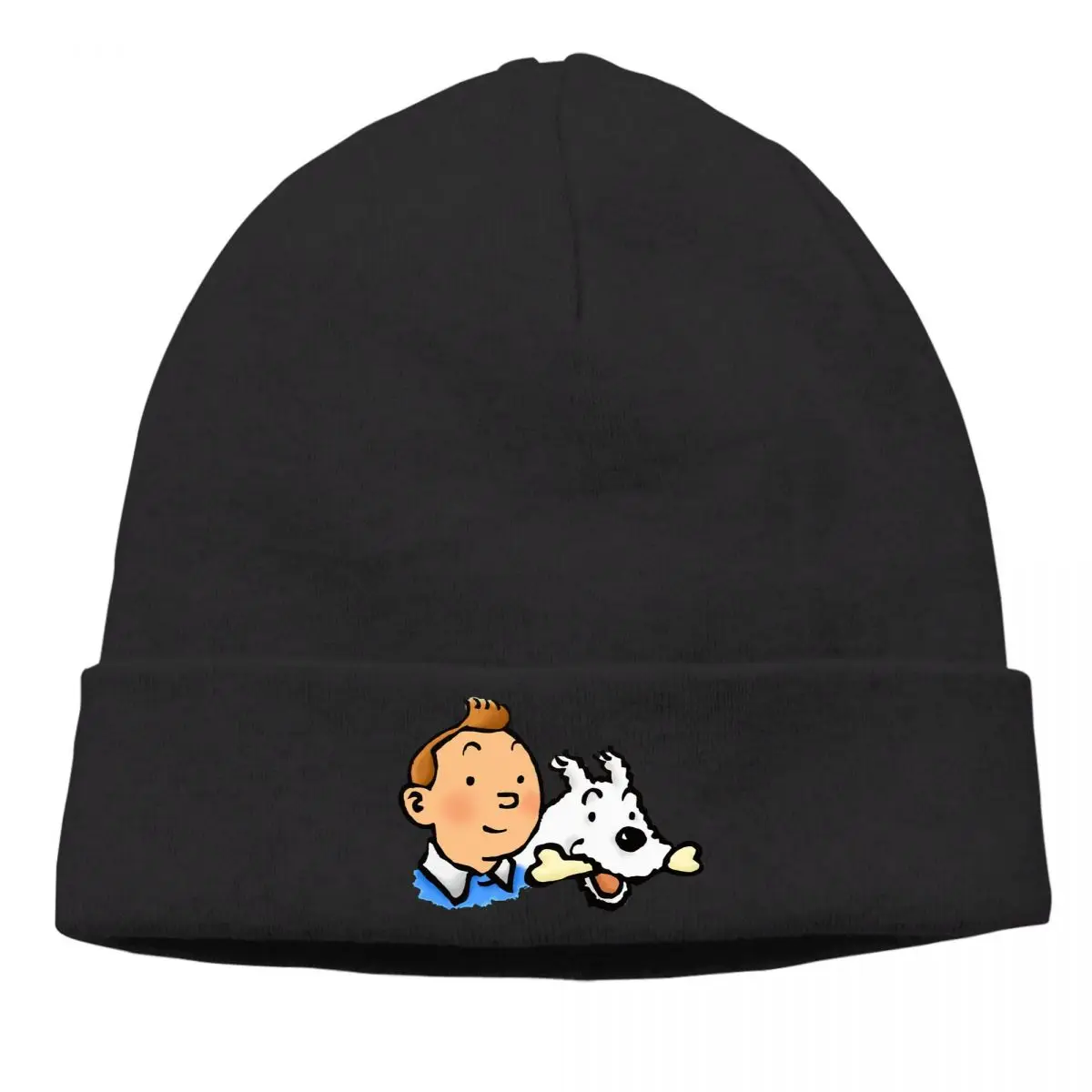 

Friends Bonnet Homme Fashion Knitting Hat The Adventures of Tintin Milu Adventure Anime Skullies Beanies Caps Style Cotton Hats