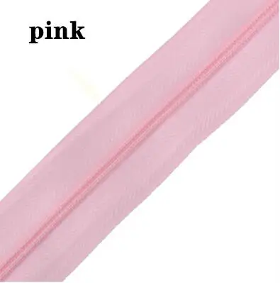 PINK 5 м длинная молния нейлон 3# пододеяльник подушка одеяло невидимая молния двойная молния черный и белый - Цвет: PINK